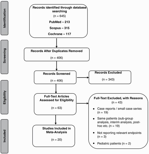 Flowchart of studies included in this study.
