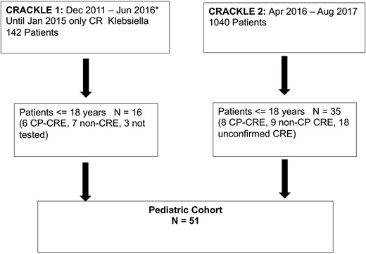 Schemata outlines origin of pediatric patients.
