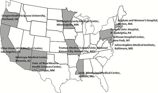 Map of EMERGEncy ID NET Sites, 2017.