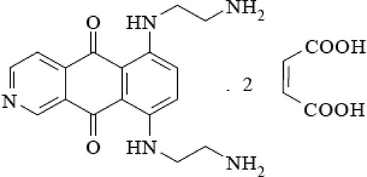 Structural formula of pixantrone.