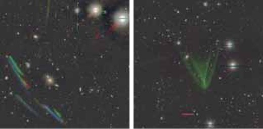 Scattered light from nearby bright stars. (Color online)