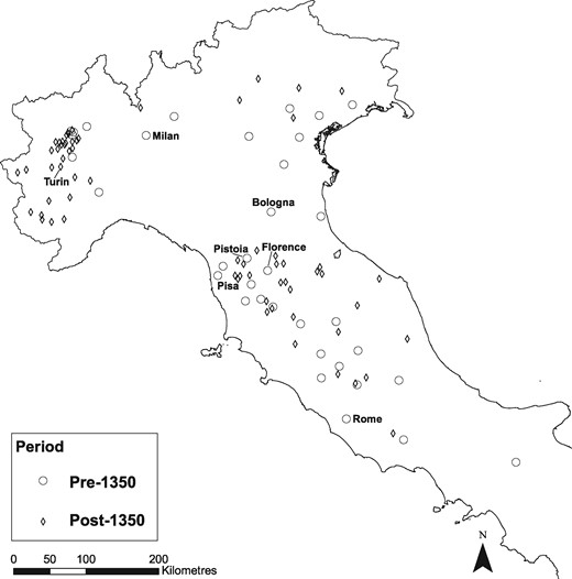 Viari and Campari in the Italian peninsula, C.1200–1500