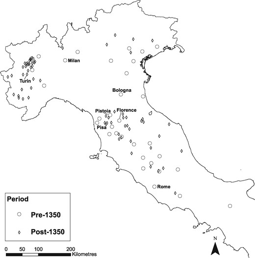 Viari and Campari in the Italian peninsula, C.1200–1500