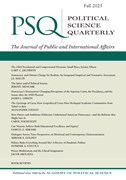 Political Science Quarterly Cover Image
