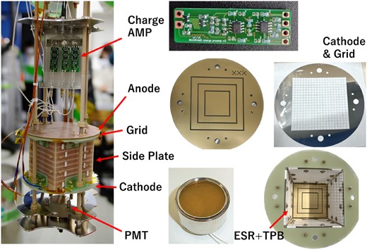Detector system in the LAr vessel and components of the LArTPC. ESR+TPB: Enhanced specular reflector films coated with tetraphenyl butadiene.