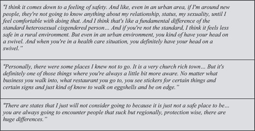 Cultural acceptance patient quotes.