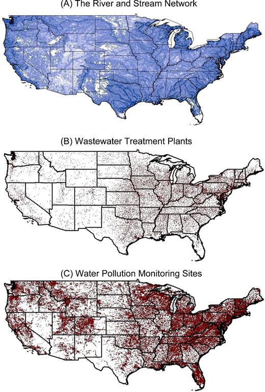 National Maps of Water Pollution Data