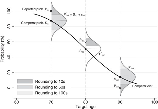 Illustration of the logic of the rounding model