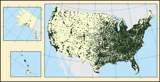 Store locations as of 2005
