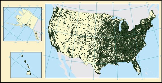 Store locations as of 2010