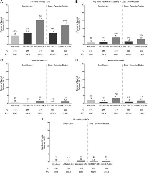 Exposure-adjusted rates of renal-related TEAEs