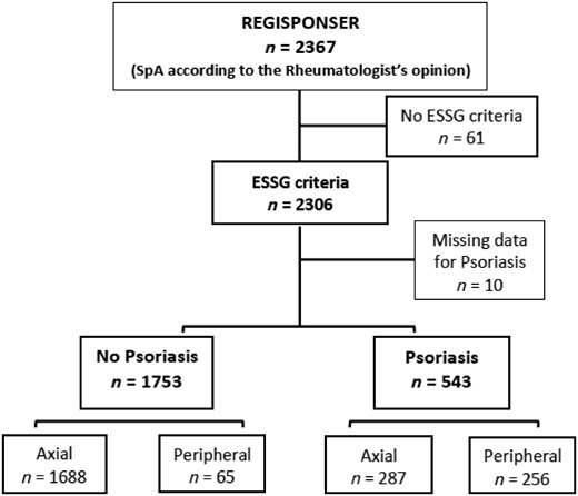 Flow-chart showing the selection of patients included in the analysis
