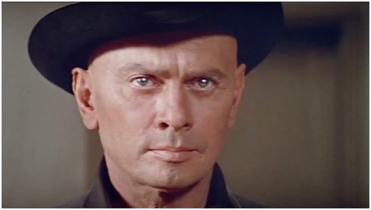 Brynner as the black-hatted robot killer in Westworld (Michael Crichton, 1973).