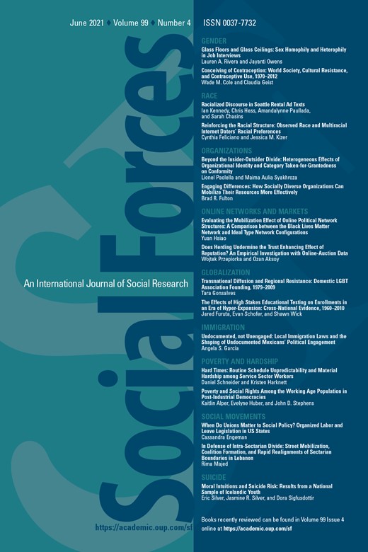 Social Forces Cover Image for Volume 99, Issue 4