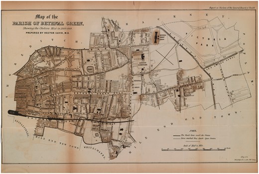 Map of the Parish of Bethnal Green, Shewing the Cholera Mist in 1848–1849, Wellcome Library, London