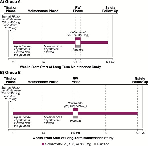 Study design. RW, randomized withdrawal.