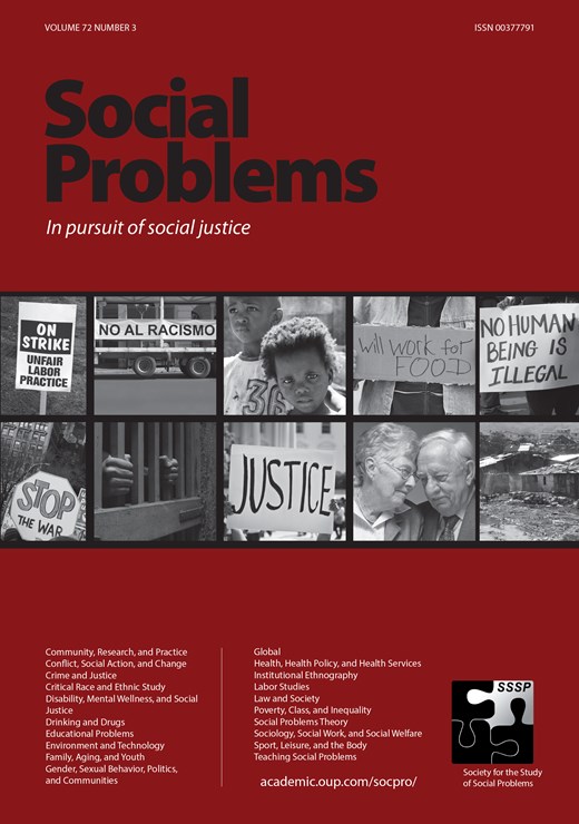Social Problems Cover Image for Volume 72, Issue 3