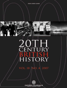 Twentieth Century British History Cover Image for Volume 18, Issue 2