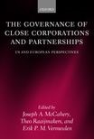 Book cover for The Governance of Close Corporations and Partnerships: US and European Perspectives