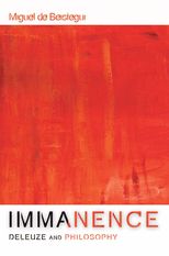 Book cover for Immanence - Deleuze and Philosophy