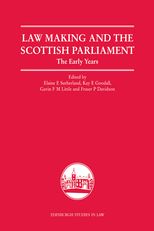 Book cover for Law Making and the Scottish Parliament: The Early Years