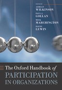 Book cover for The Oxford Handbook of Participation in Organizations
