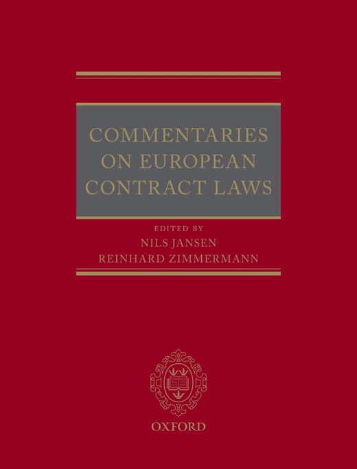 Book cover for Commentaries on European Contract Laws