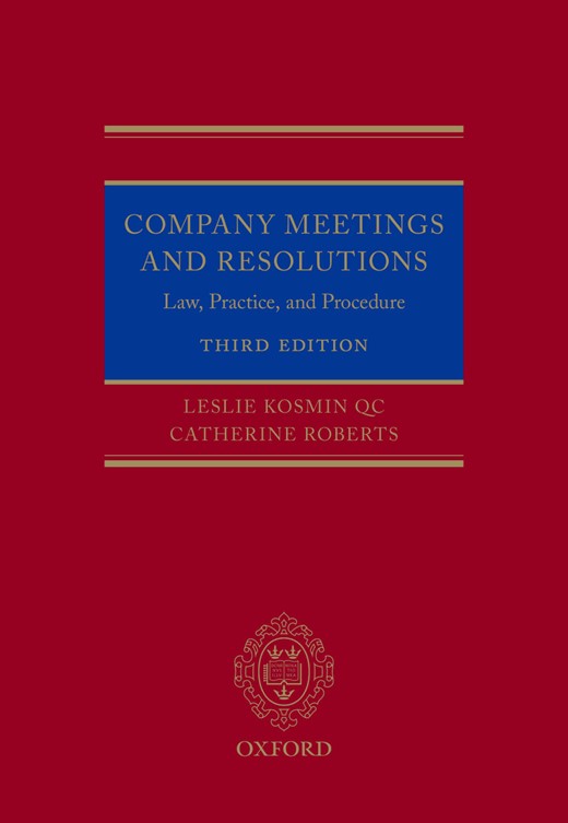 Company Meetings and Resolutions: Law, Practice, and Procedure