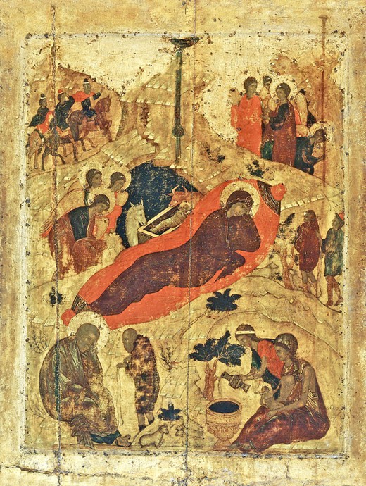 The Nativity of Christ. St Andrei Rublev (ca. 1360‒1428). Cathedral of the Annunciation, Moscow.