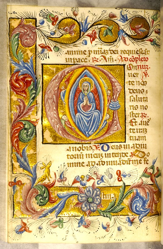 Leaf from Book of Hours. Zanino di Pietro, mid-fifteenth cent. Walters Art Museum.