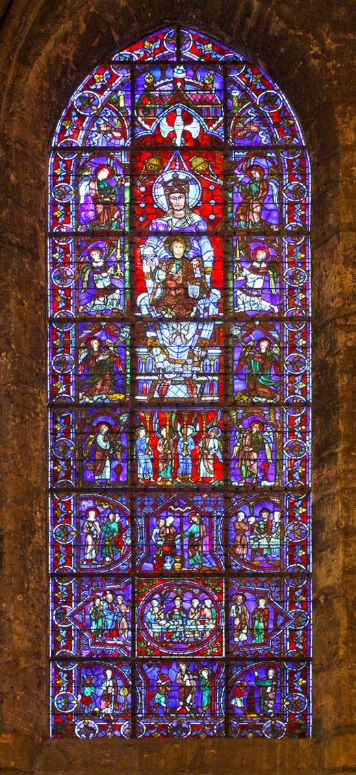  Stained glass window, Chartres Cathedral, twelfth‒thirteenth cent.
