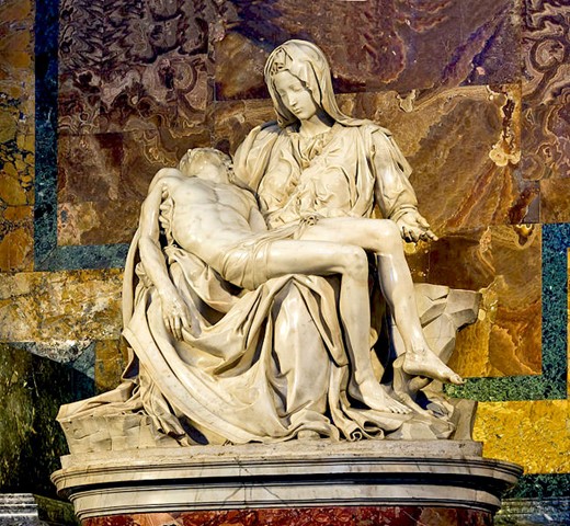 Pietà. Michelangelo Buonarroti (1475‒1574). St Peter’s, Vatican City.