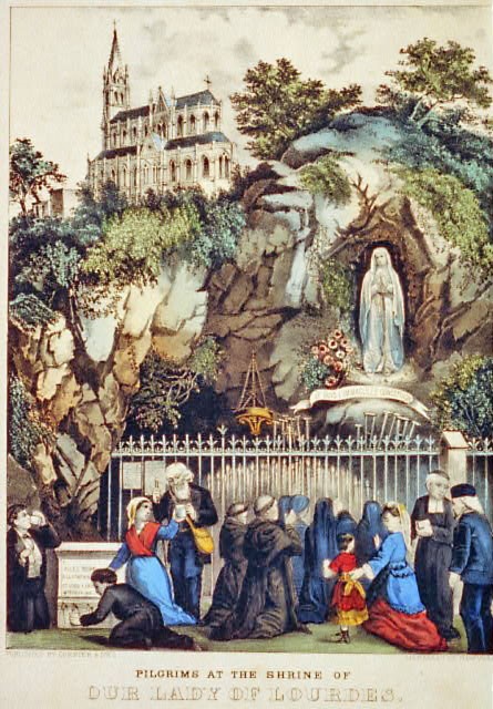 Pilgrims at Lourdes, France, published by Currier & Ives, London, second half of nineteenth cent.