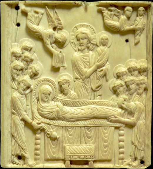 Dormition of the Virgin. Ivory plaque. Constantinople, late tenth cent.‒early eleventh cent.