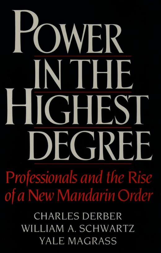 Book cover for Power In The Highest Degree: Professionals and the Rise of a New Mandarin Order