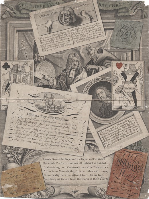  George Bickham, The Whig’s Medly (1711). Courtesy of The Lewis Walpole Library, Yale University, shelf mark 711.00.00.01+. http://hdl.handle.net/10079/digcoll/549567.