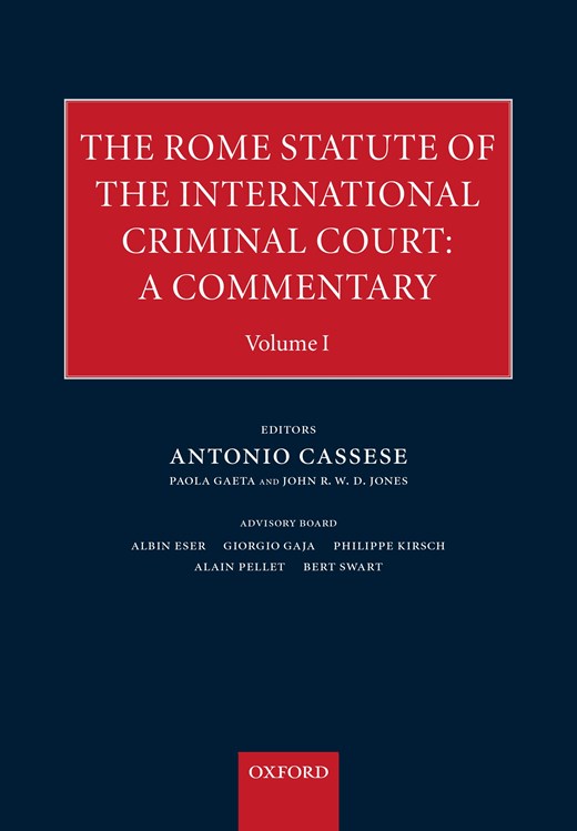 Book cover for The Rome Statute of the International Criminal Court: A Commentary