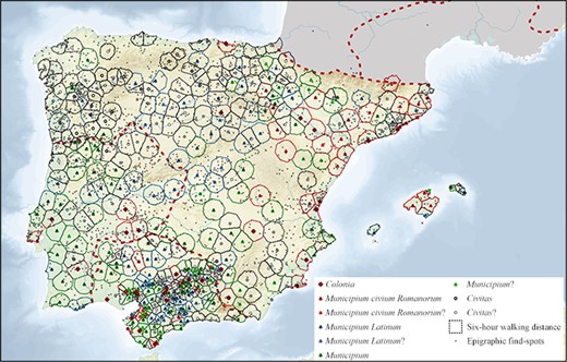 Epigraphy, juridical status, and the constructed six-hour territories.