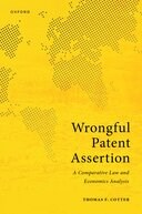 Book cover for Wrongful Patent Assertion: A Comparative Law and Economics Analysis