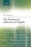 Book cover for The Positions of Adjectives in English